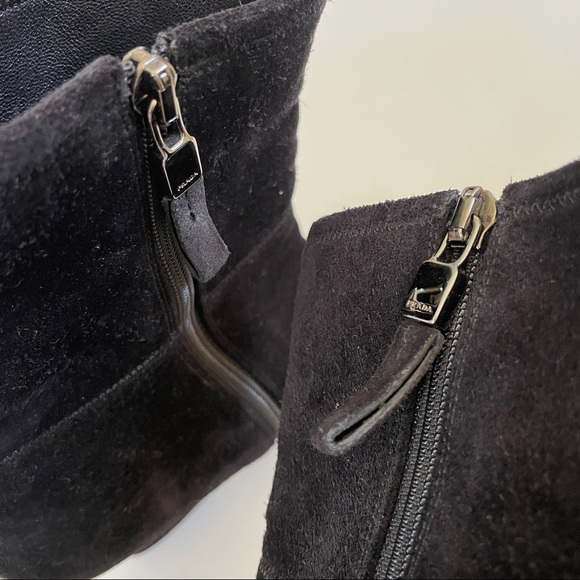 Prada Black Booties with Spell Out PRADA down Side Size 10 - Picture 15 of 16